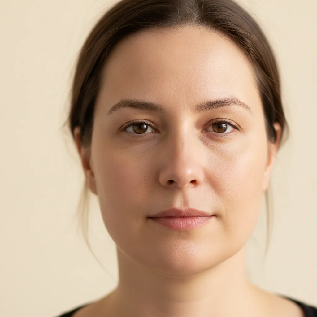 Before — full face, puffy